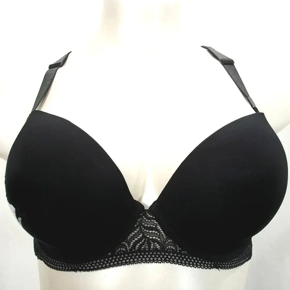 32G Paramour 115011 Felina Carolina Seamless Bra Black NWT - Picture 3 of 7